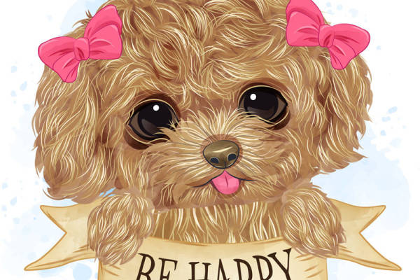 可爱卡通小狗裁片印花服装 传递快乐信息的服装印花设计