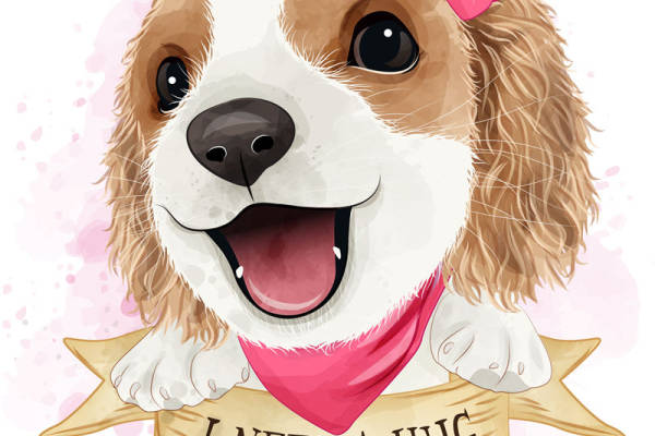 可爱狗狗裁片印花服装 温馨拥抱主题服装印花设计