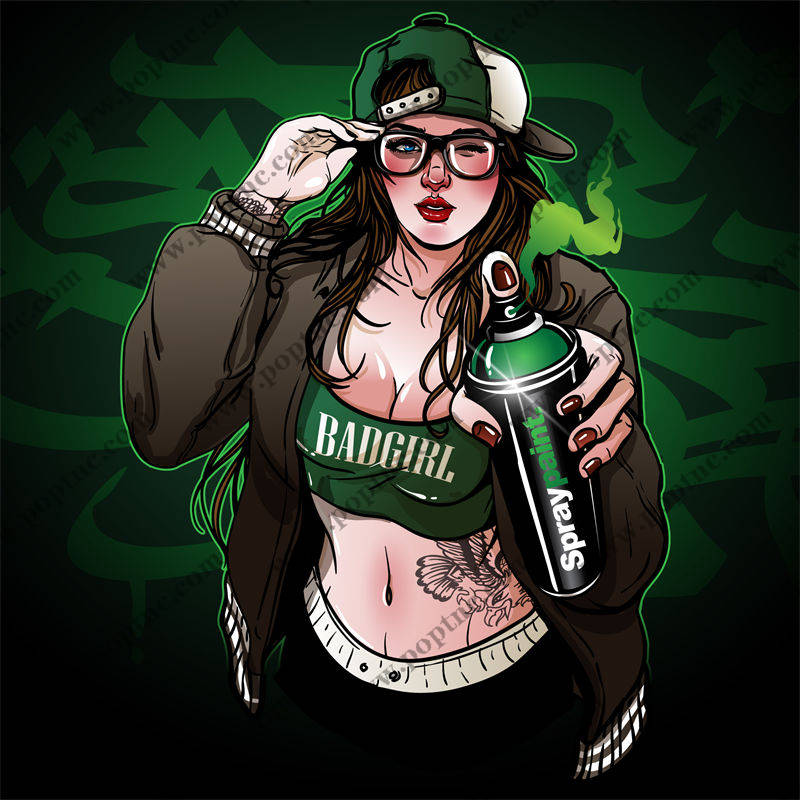 街头风格个性裁片印花服装印花设计