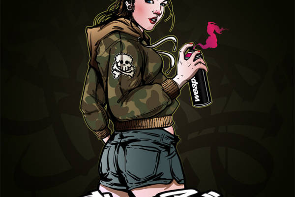 街头风格迷彩裁片印花服装印花设计