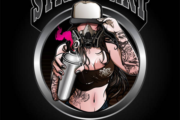 街头艺术风格裁片印花服装印花设计