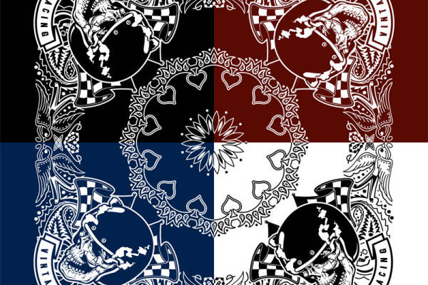 复古赛车裁片印花服装印花设计,经典与现代的完美融合