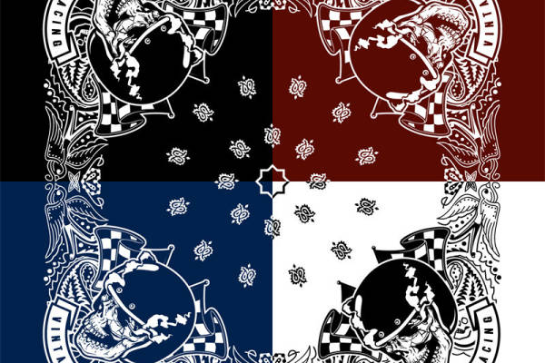 复古赛车主题裁片印花服装印花设计