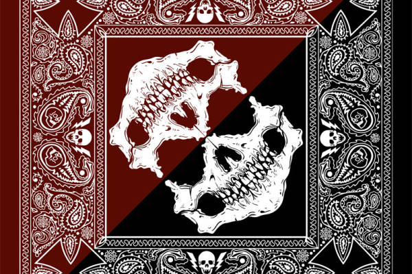 独特骷髅图案裁片印花服装印花设计