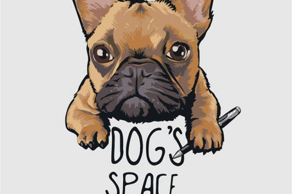 可爱法斗犬裁片印花服装，尊重隐私的趣味设计