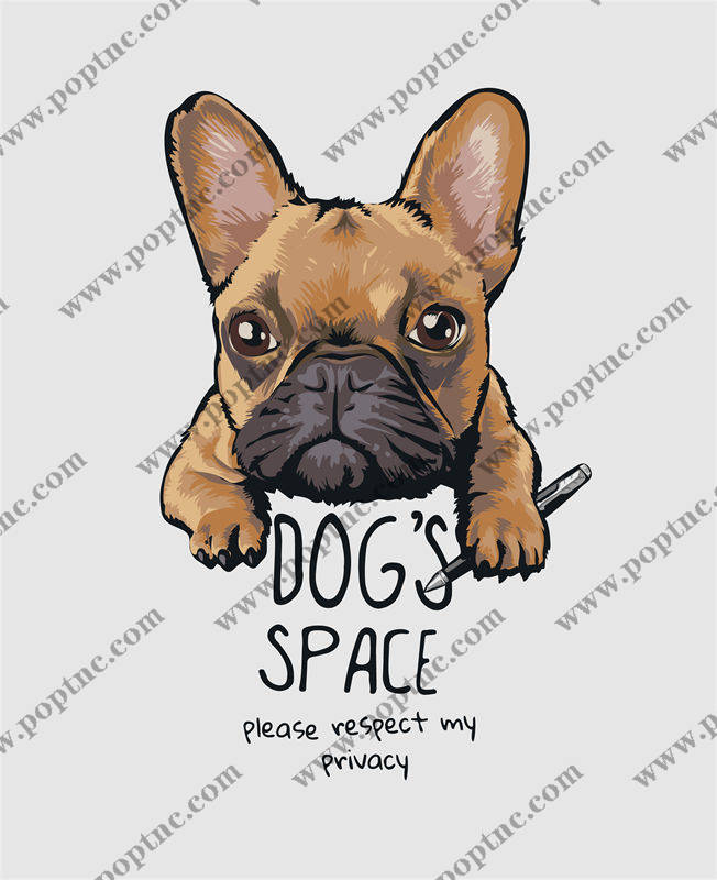 可爱法斗犬裁片印花服装,尊重隐私的趣味设计