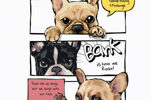 趣味狗狗裁片印花服装,增添活力与幽默感的服装印花设计