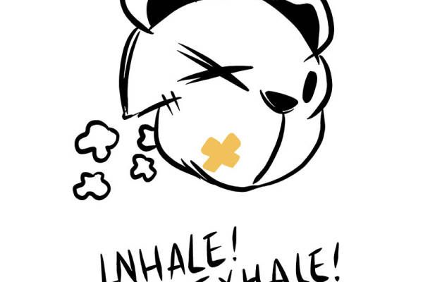 可爱熊猫裁片印花服装 创意呼吸图案设计