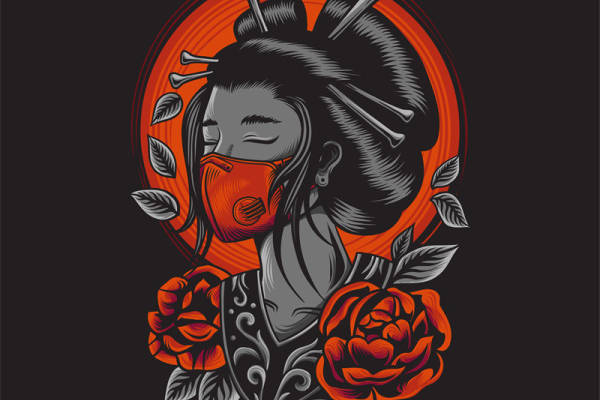 时尚东方风格裁片印花服装印花设计