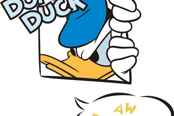 经典卡通裁片印花服装：唐老鸭趣味图案设计