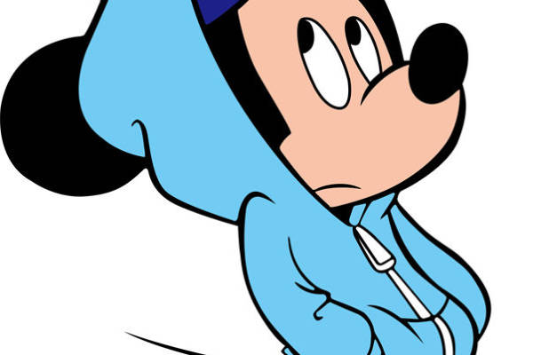 时尚卡通米奇裁片印花服装,打造个性街头风格