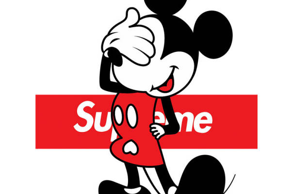 经典卡通裁片印花服装，米奇老鼠图案服装印花设计