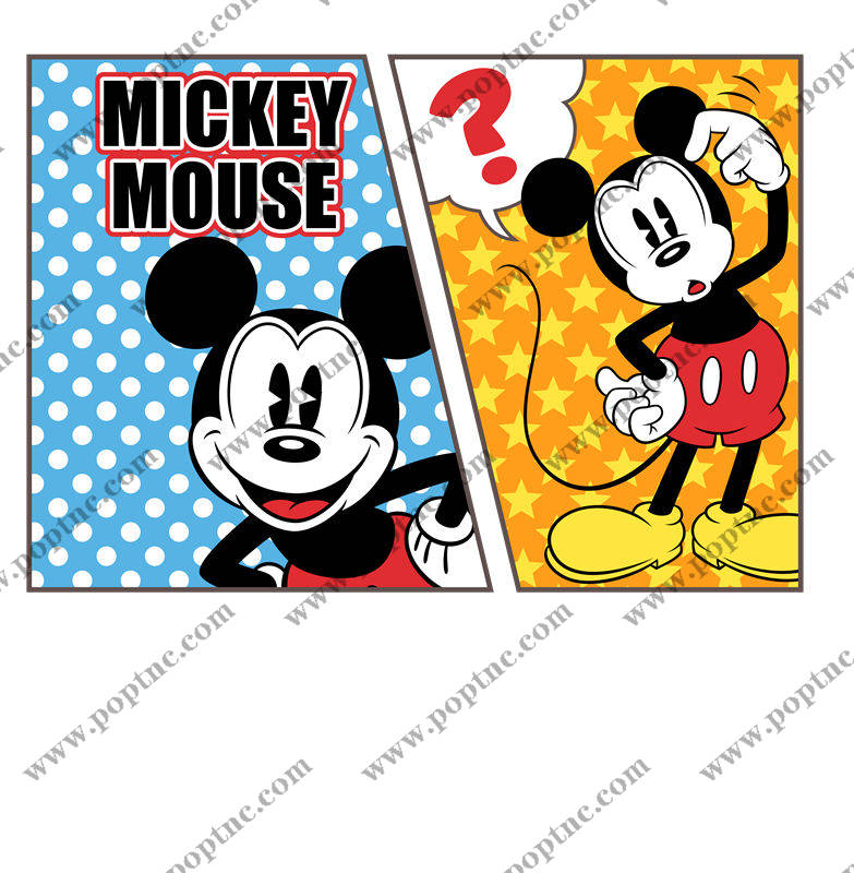 经典卡通裁片印花服装:米奇老鼠主题时尚设计