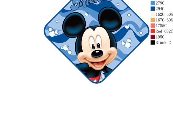 经典卡通裁片印花服装,米奇图案服装印花,儿童时尚服装