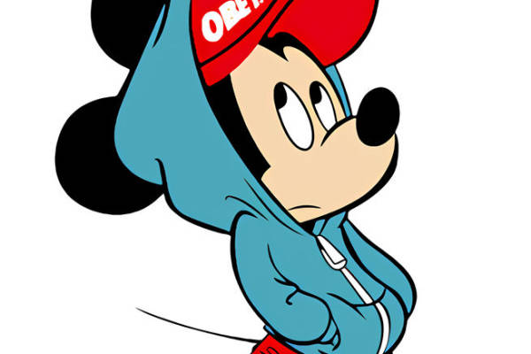 时尚潮流米奇裁片印花服装印花设计