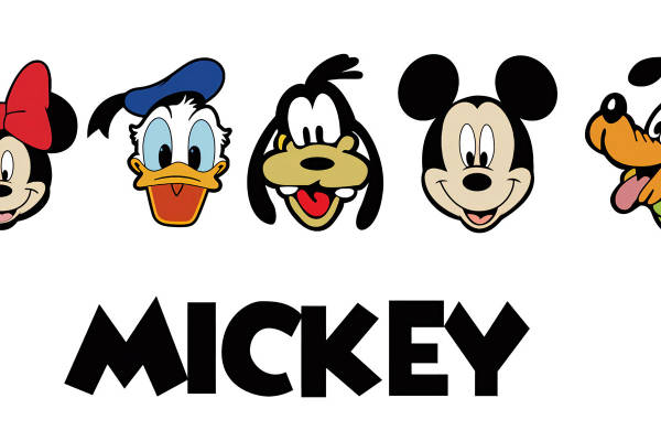 经典卡通人物米奇裁片印花服装印花设计