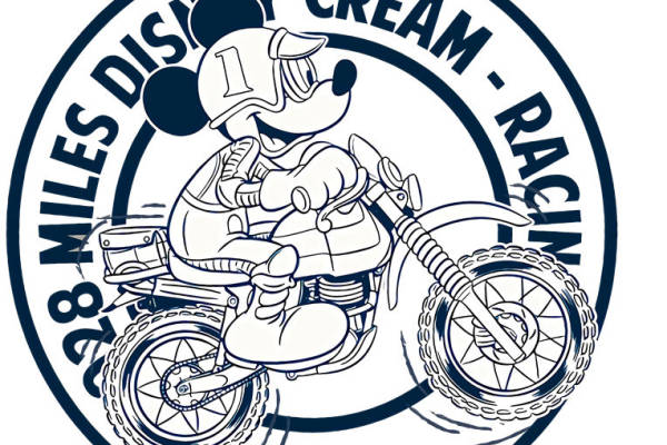 经典米奇裁片印花服装 复古赛车风格时尚潮流