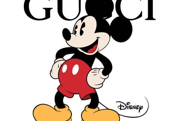 时尚与经典结合：米奇裁片印花服装印花设计