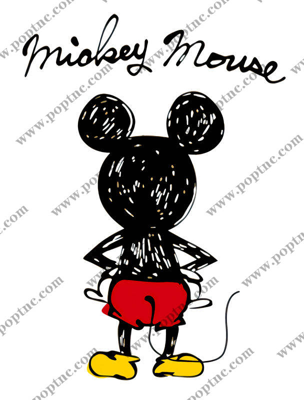 经典米奇老鼠裁片印花服装,打造时尚休闲风格