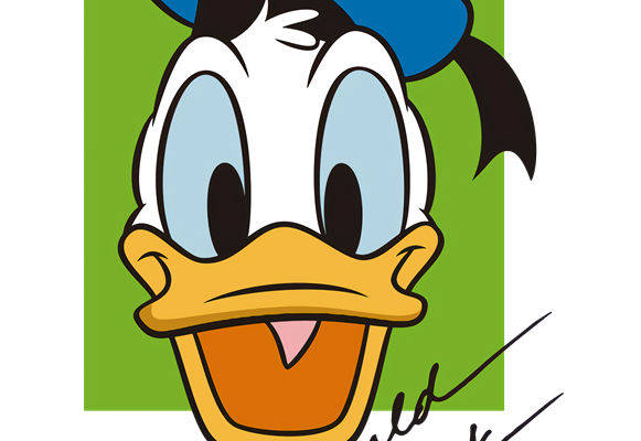 经典卡通裁片印花服装,唐老鸭图案时尚印花T恤