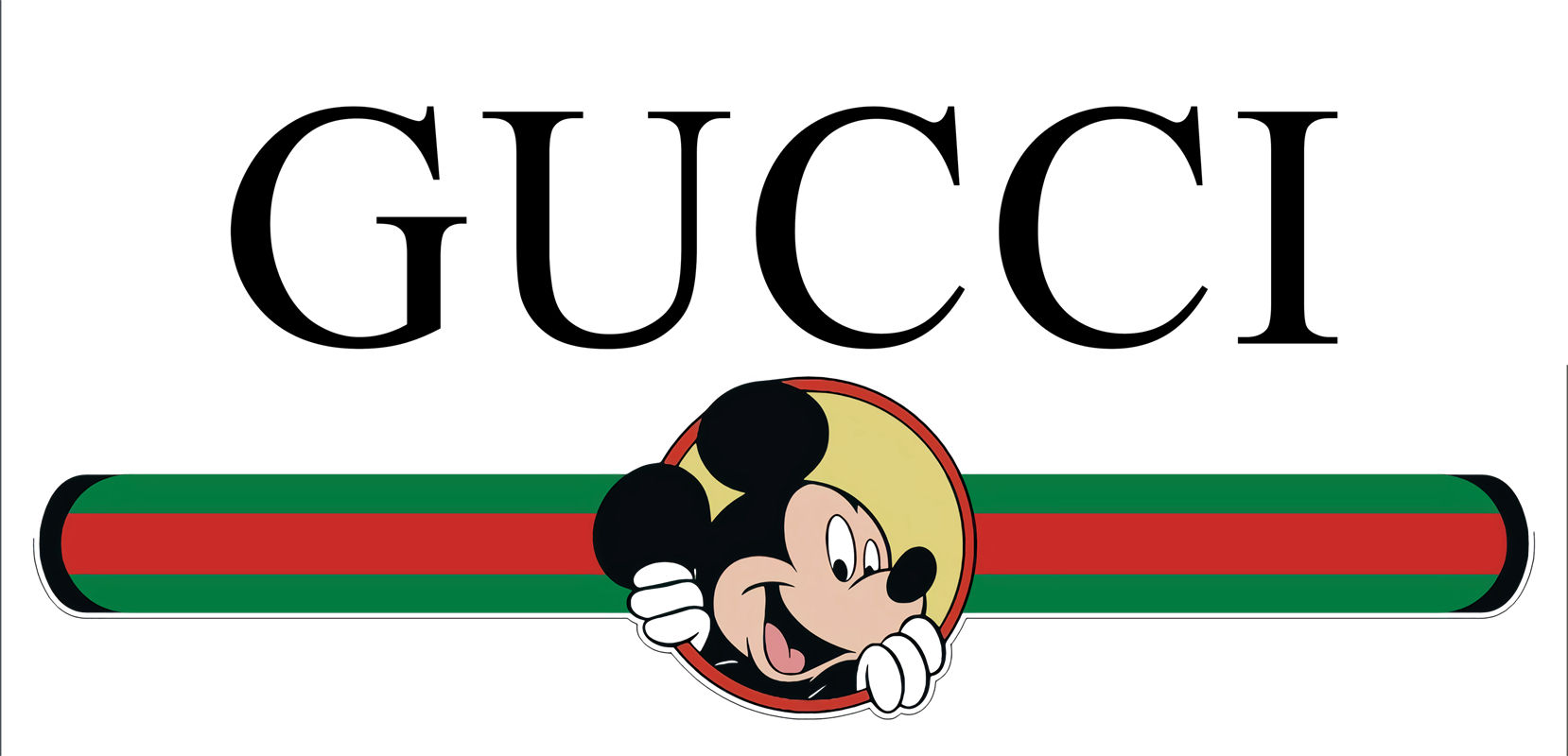 时尚经典：Gucci与米老鼠裁片印花服装印花设计