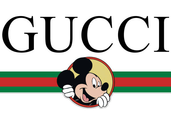 时尚经典：Gucci与米老鼠裁片印花服装印花设计