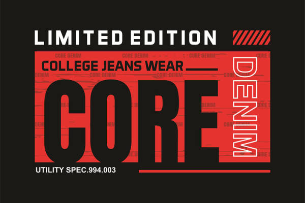 限量版学院风牛仔裤裁片印花服装印花设计