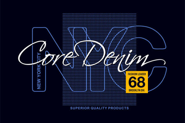 纽约核心牛仔服装裁片印花设计，引领时尚潮流