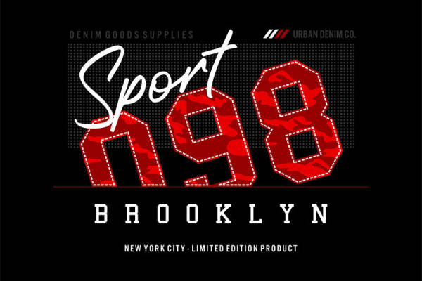 纽约限量版1998裁片印花服装,展现都市运动风格