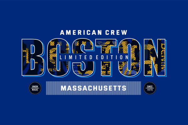 波士顿限量版裁片印花服装：美国制造，经典风格