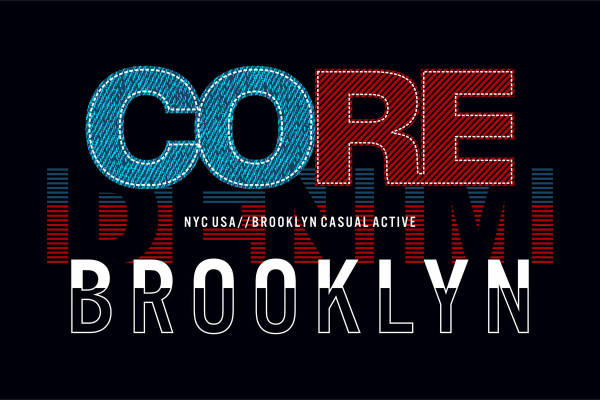 纽约布鲁克林休闲运动风格裁片印花服装