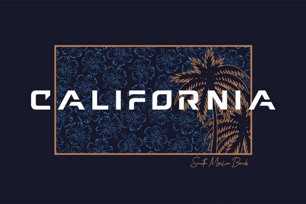 加州风情裁片印花服装,展现南加州海滩魅力