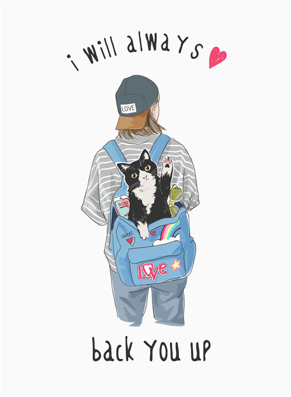 时尚猫咪裁片印花服装，展现个性与爱