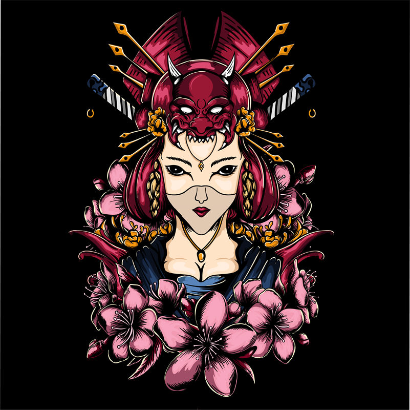 神秘东方风格裁片印花服装印花设计