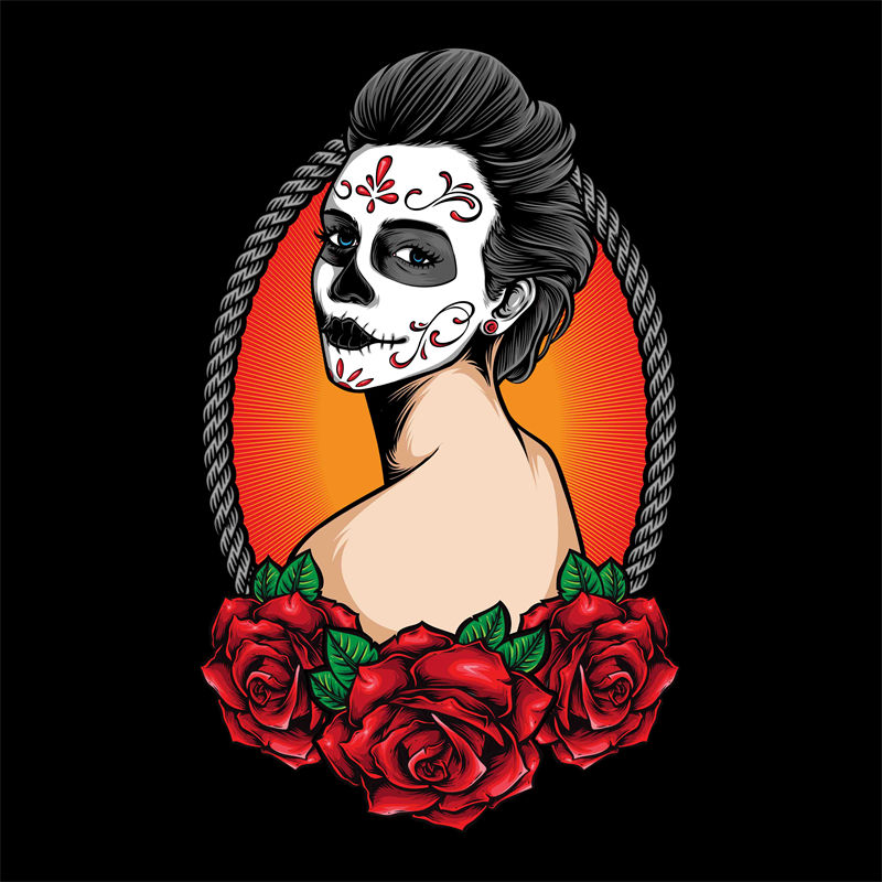 时尚骷髅头裁片印花服装，展现个性与艺术的完美结合