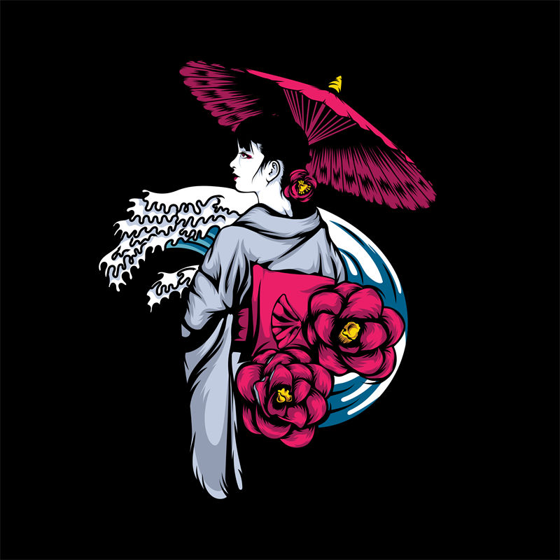 日式和风裁片印花服装，展现传统与现代的完美融合