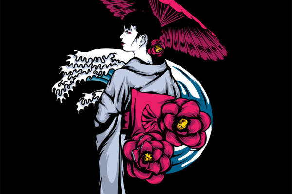 日式和风裁片印花服装，展现传统与现代的完美融合