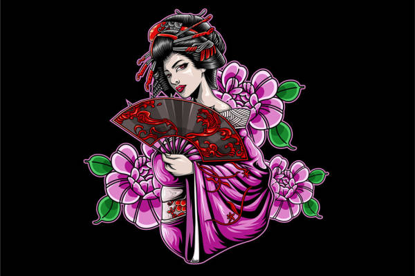 传统东方风格裁片印花服装印花设计