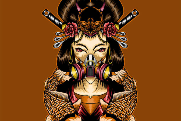 创意武士风格裁片印花服装，展现独特个性的街头潮流