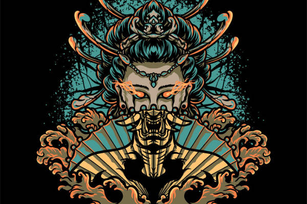 神秘东方风格裁片印花服装，展现独特个性的时尚选择