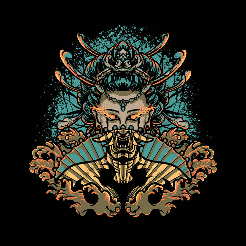 神秘东方风格裁片印花服装,展现独特个性的时尚选择