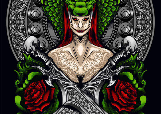 神秘龙女裁片印花服装，独特设计引领潮流