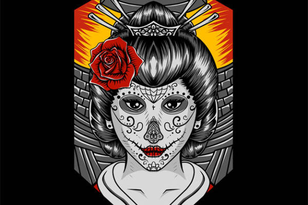 时尚骷髅头裁片印花服装，展现个性与艺术的完美融合