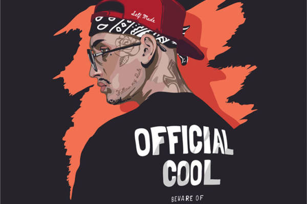 街头风格裁片印花服装:官方酷炫,警惕危险人物