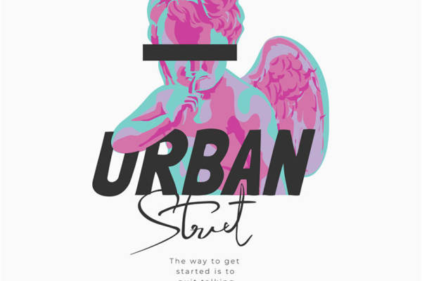 时尚街头风裁片印花服装印花设计