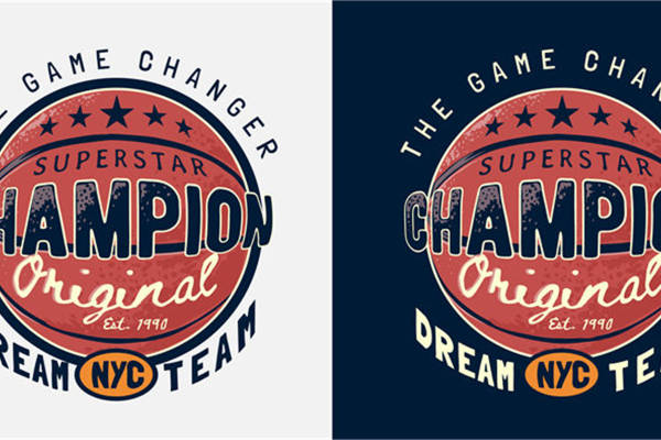 复古冠军裁片印花服装：纽约梦之队经典设计