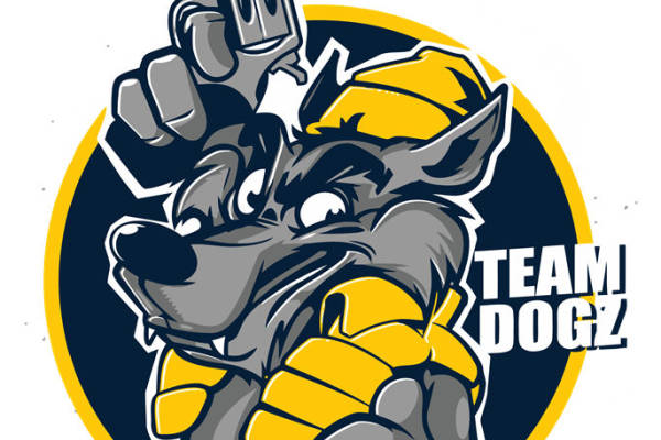 时尚潮流狗头裁片印花服装印花设计