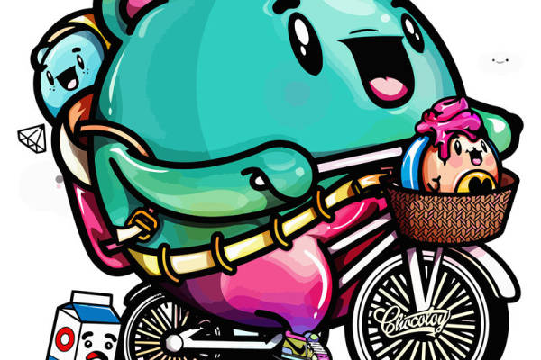 可爱卡通熊裁片印花服装 创意儿童服装印花设计