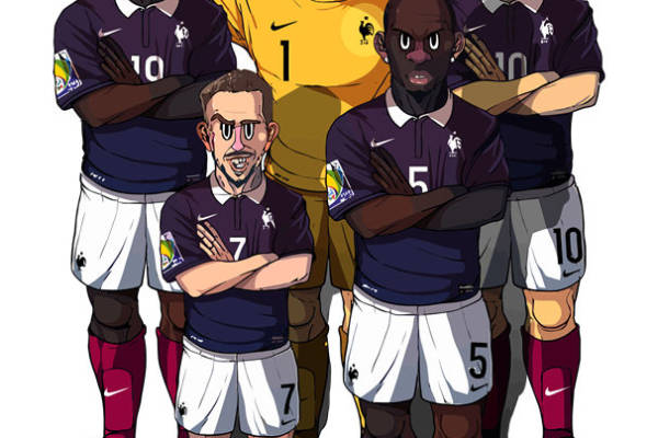 法国国家队足球服装裁片印花设计，展现独特风采