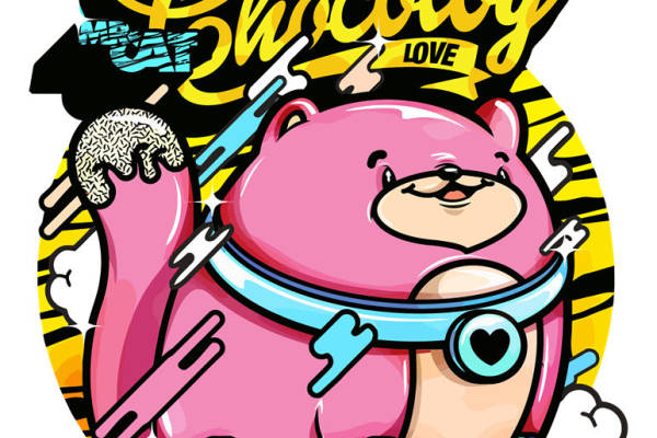 时尚可爱卡通裁片印花服装印花设计